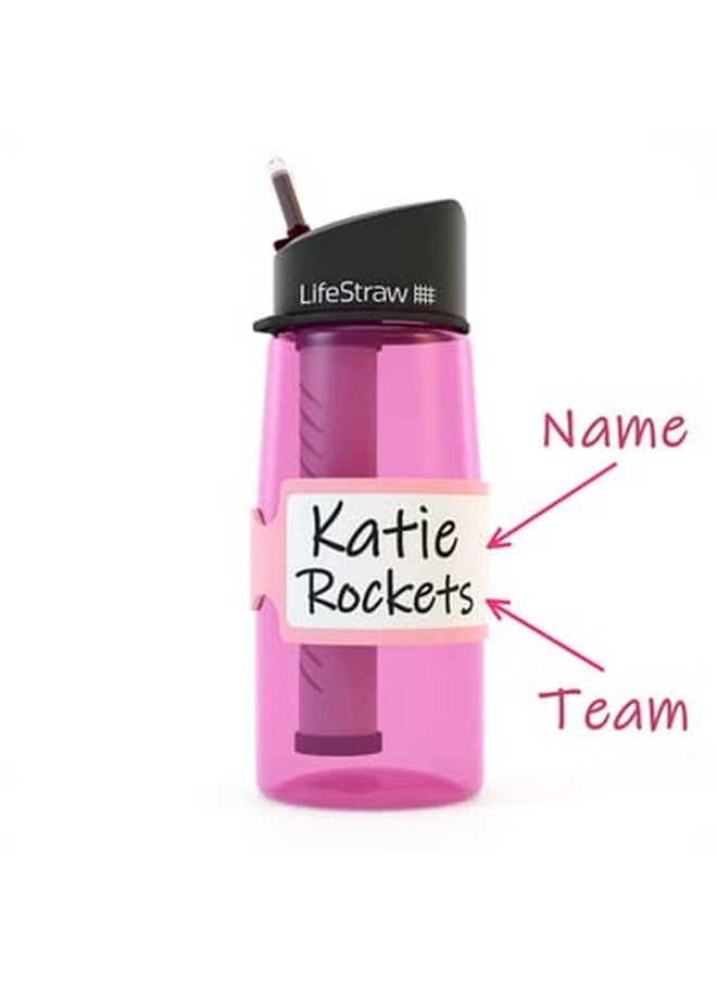 Pumpkin Doodle Permanent Write-on Labels for Bottles/Sippy Cups/Food Containers 6pcs (Pink)