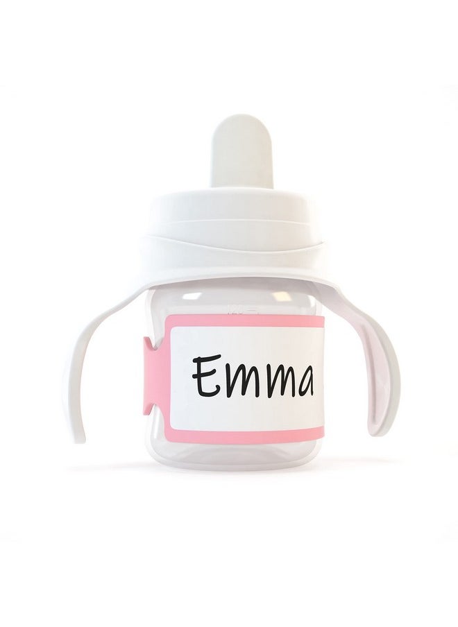 Pumpkin Doodle Permanent Write-on Labels for Bottles/Sippy Cups/Food Containers 6pcs (Pink)