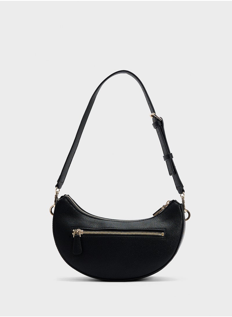 Nastra Top Zip Shoulder Bag