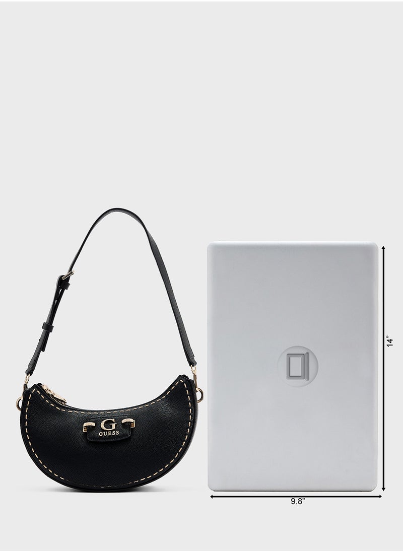Nastra Top Zip Shoulder Bag