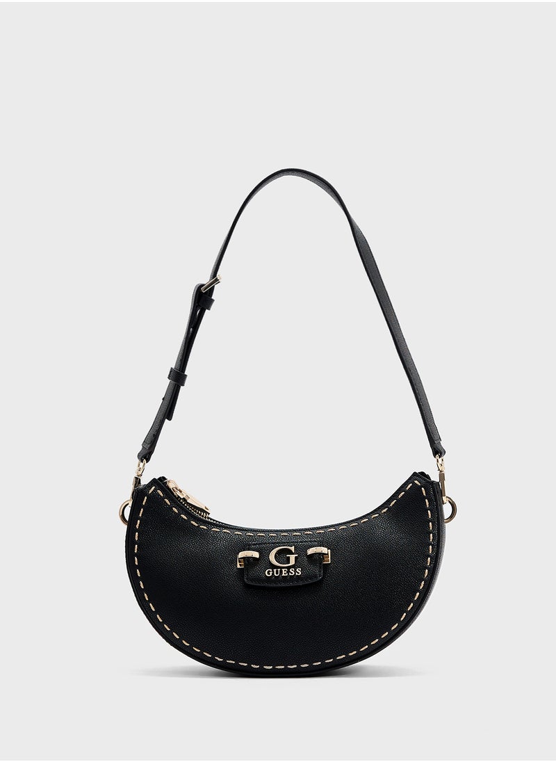 Nastra Top Zip Shoulder Bag