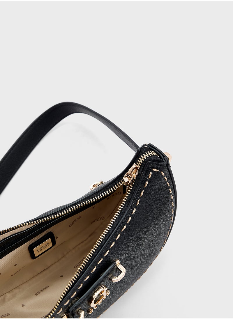 Nastra Top Zip Shoulder Bag