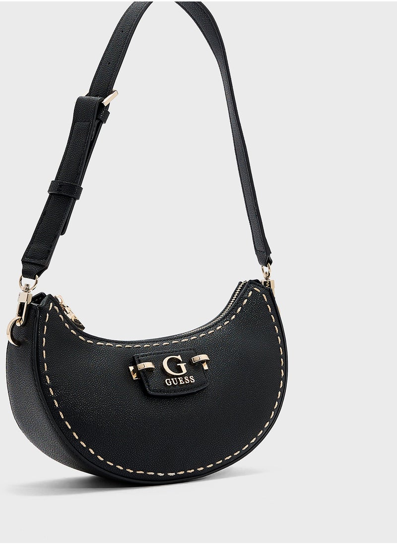 Nastra Top Zip Shoulder Bag