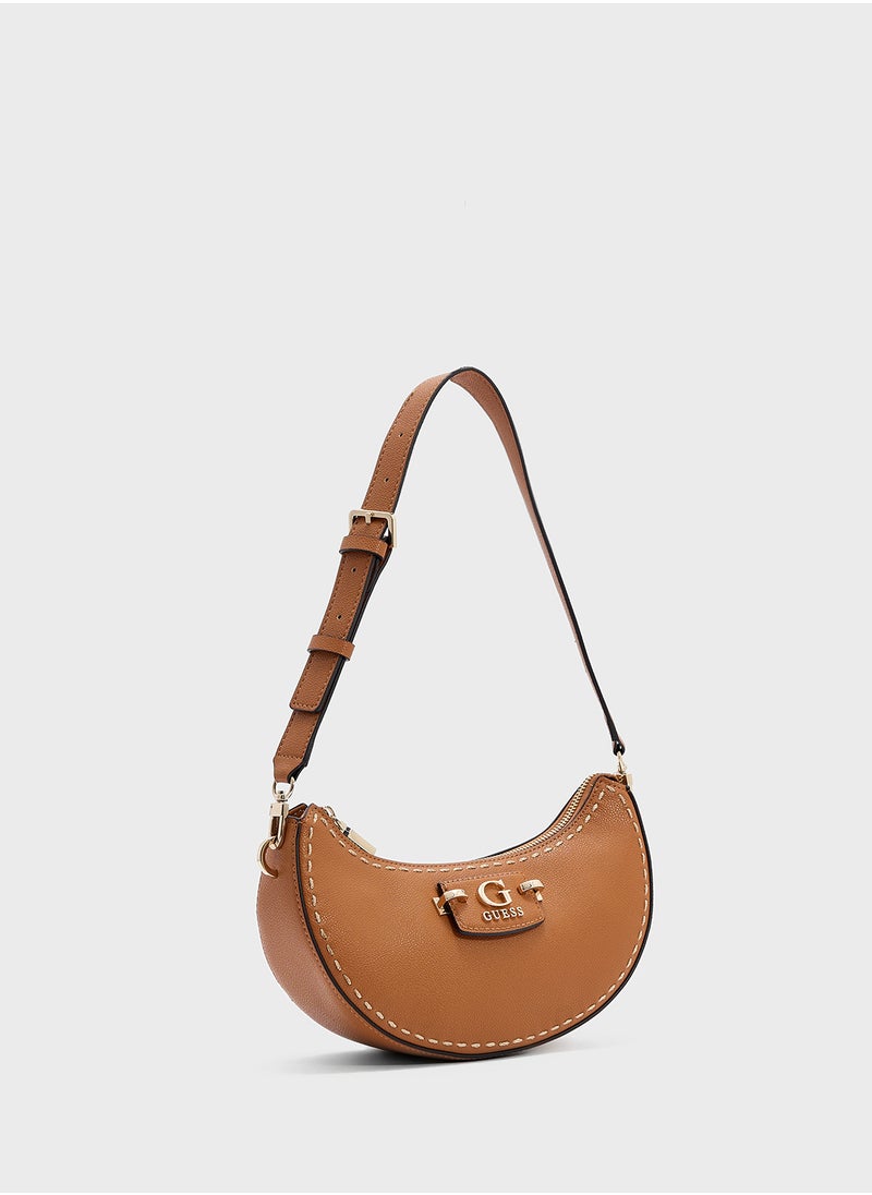 Nastra Top Zip Shoulder Bag
