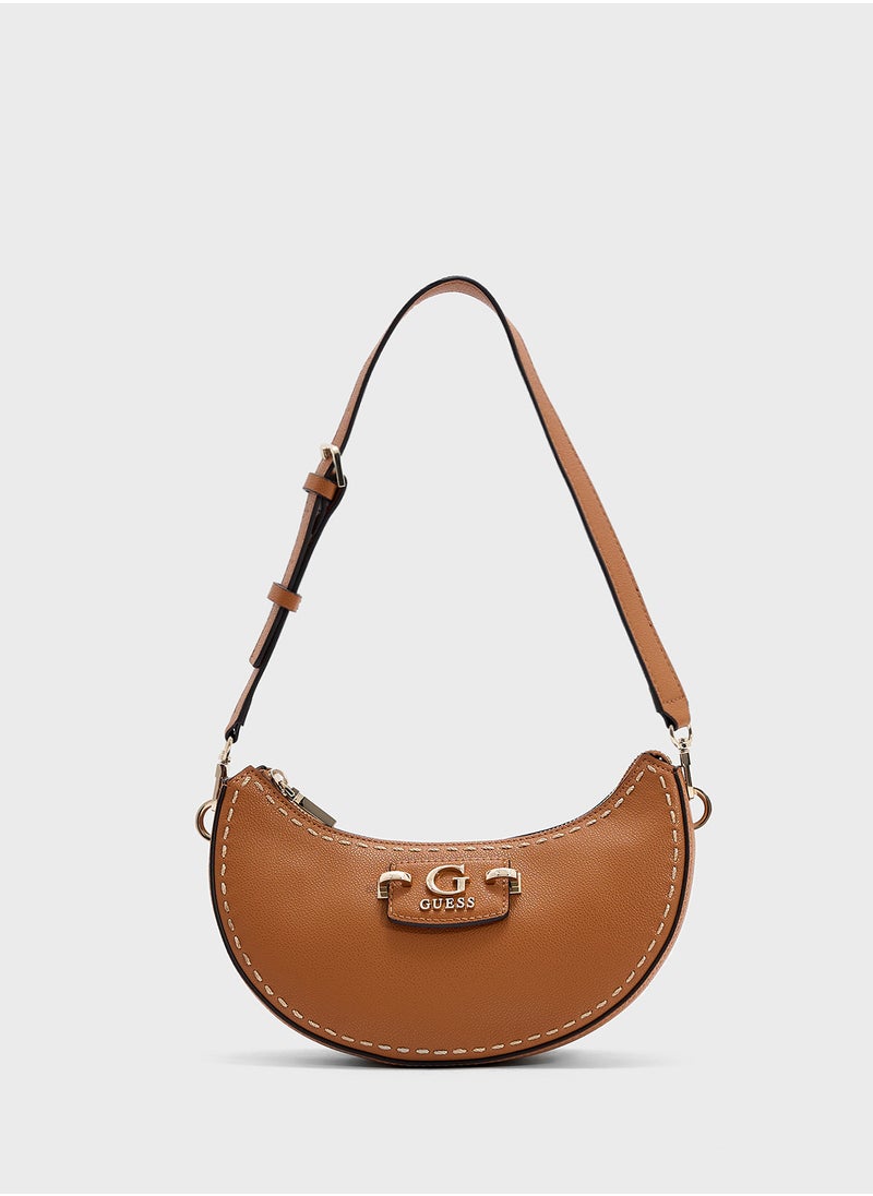 Nastra Top Zip Shoulder Bag