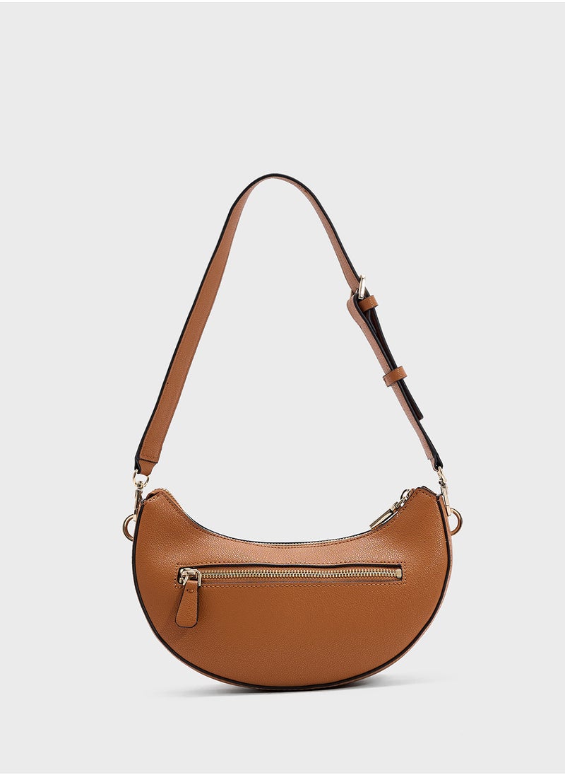 Nastra Top Zip Shoulder Bag