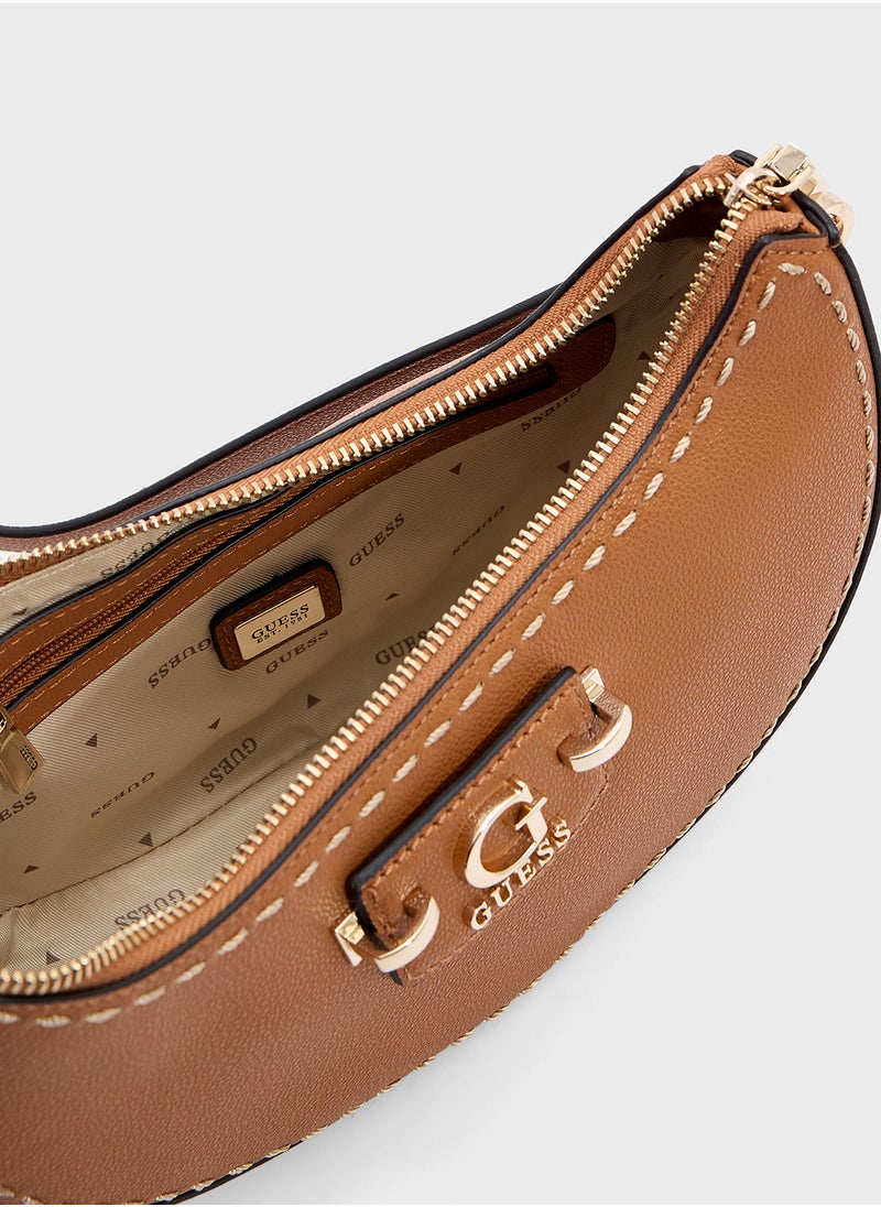 Nastra Top Zip Shoulder Bag