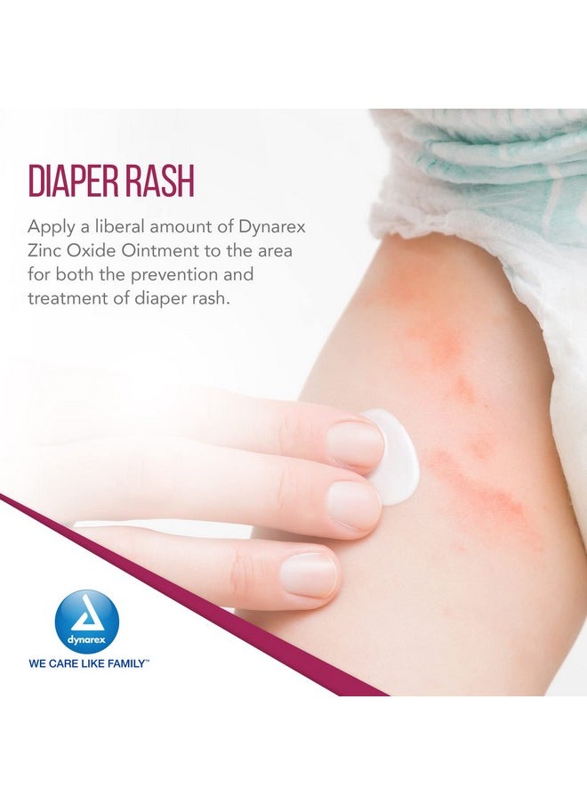 Dynarex Zinc Oxide Ointment, Soothes, Prevents, and Relieves Diaper Rash, Chaffed Skin, and Irritation, White, 1 Count - 15 oz. Jar of Ointment