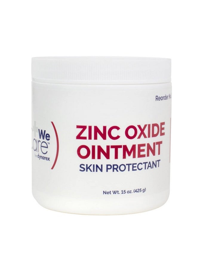 Dynarex Zinc Oxide Ointment, Soothes, Prevents, and Relieves Diaper Rash, Chaffed Skin, and Irritation, White, 1 Count - 15 oz. Jar of Ointment