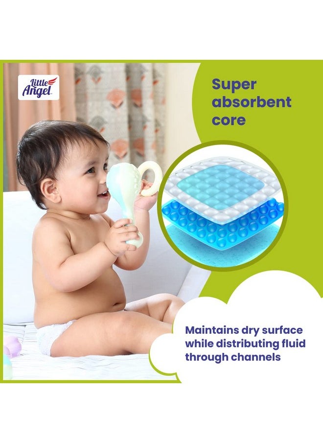 Little Angel Extra Dry Baby Pants Diaper, Extra Large (XL) Size, 56 Count, Super Absorbent Core Up to 12 Hrs. Protection, Soft Elastic Waist Grip & Wetness Indicator, Pack of 1, Over 12kg