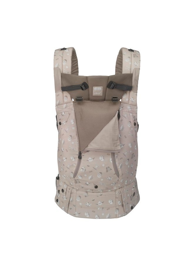 BabbleRoo Baby Wraps Carrier - Baby Essentials Baby Sling Carrier, Secure & Comfortable, Breathable, Easy-to-use, Adjustable XS to XL, Promoting Parent-Child Bonding, Gray