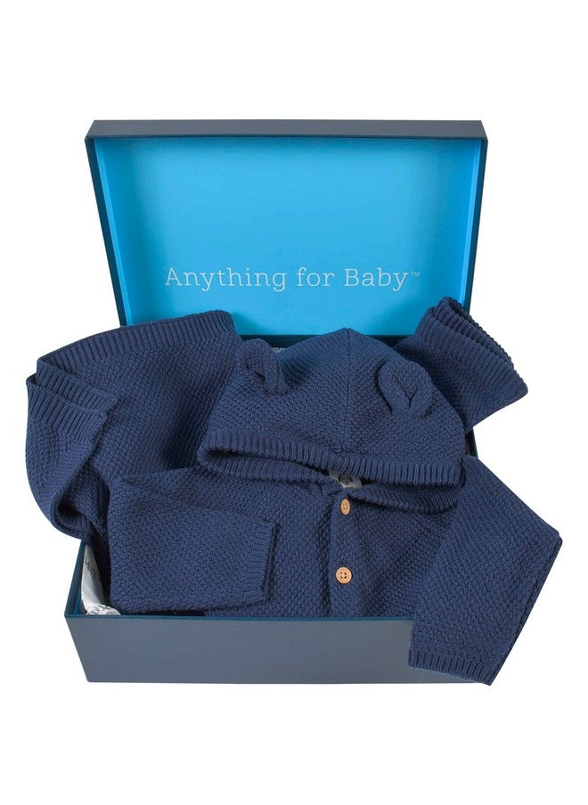 Gerber Unisex Baby 3-Piece Knit Clothing Gift Set Navy Newborn
