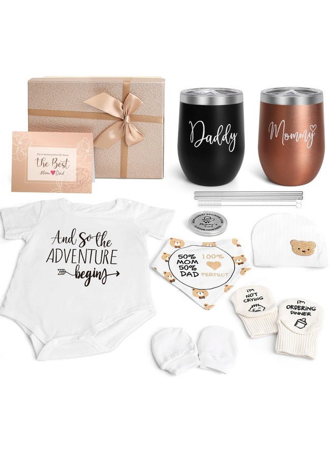 New Mom Gifts for Women, Top Pregnancy Gifts for New Parents Gender Reveal Gifts with Mom and Dad Tumbler Set for First Time Moms, Expecting Parents to Be, Gender Reveal, Baby Shower…