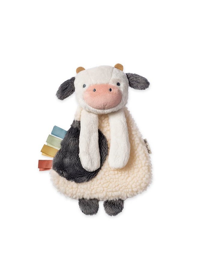 Itzy Ritzy Farm Toy Gift Set - Includes Cow Lovey & Farm-Themed Busy Ring Car Seat and Stroller Toy - Features Crinkle Sounds, Engaging Textures & Silicone Teething Relief (Farm)