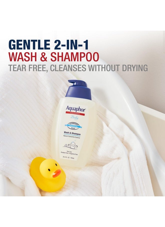 Aquaphor Baby Skincare Essentials Gift Set with Baby Wash and Shampoo, Healing Ointment, and Diaper Rash Cream, 3 Pieces