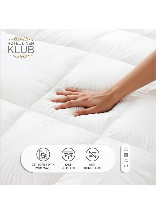 Hotel Linen Klub Soya Bean White Duvet - Hypoallergenic & Eco-Friendly Fiber Filler for Exceptional Softness & Comfort, Moisture-Wicking and Breathable Material, Size: Single(160 x 220 cm)