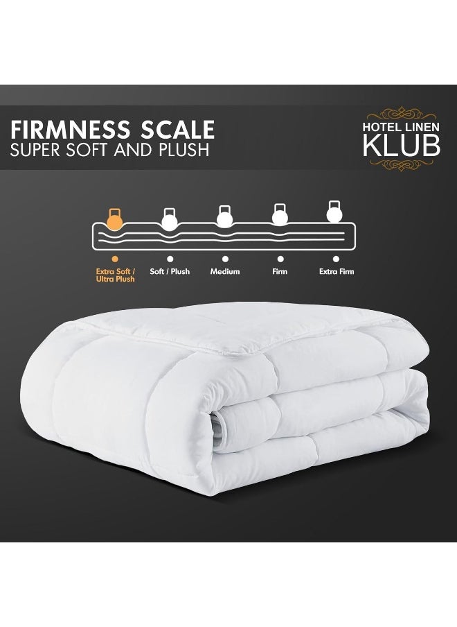 Hotel Linen Klub Soya Bean White Duvet - Hypoallergenic & Eco-Friendly Fiber Filler for Exceptional Softness & Comfort, Moisture-Wicking and Breathable Material, Size: Single(160 x 220 cm)