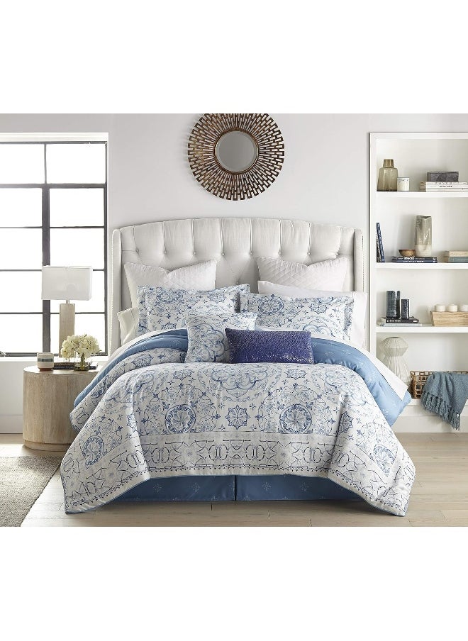 Hotel Linen Klub Glofresh Barcelona Design Duvet Cover King Size 3PC Set 300TC 100% Cotton Sateen Digital Printed 240 x 260 cm + 2PC Pillowcases 50 x 75 cm, Multicolor