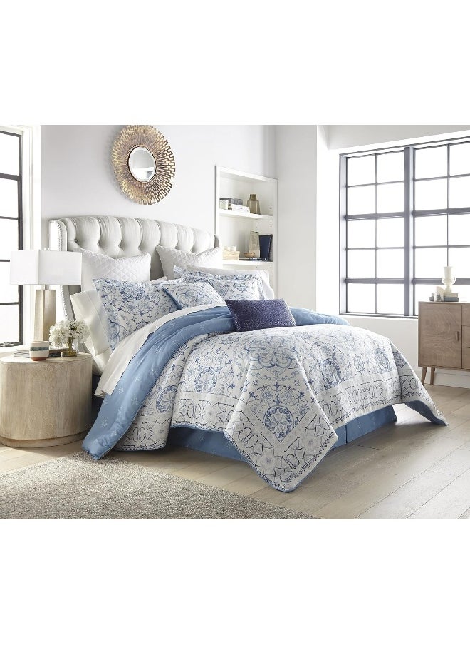 Hotel Linen Klub Glofresh Barcelona Design Duvet Cover King Size 3PC Set 300TC 100% Cotton Sateen Digital Printed 240 x 260 cm + 2PC Pillowcases 50 x 75 cm, Multicolor