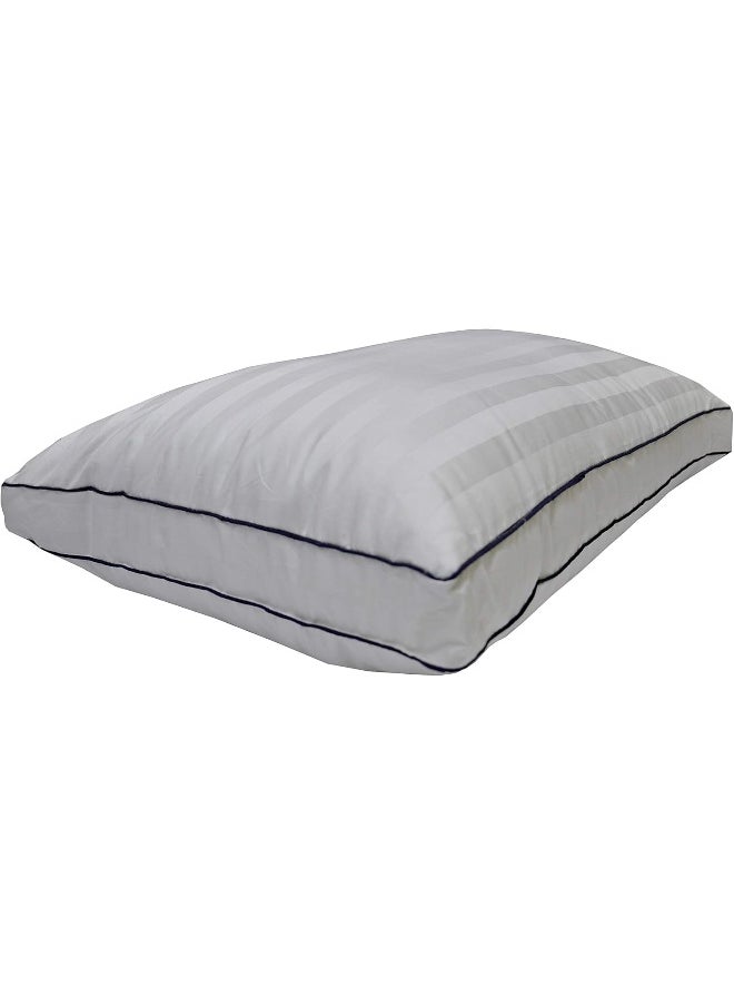 Hotel Linen Klub Cotton Sateen Pillow with Elegant Double Wall Piping - 500 Thread Count Fabric, Size: 50 x 75 + 4 cm, Soft White for Ultimate Luxury, Comfort, and Support for a Restful Night's Sleep