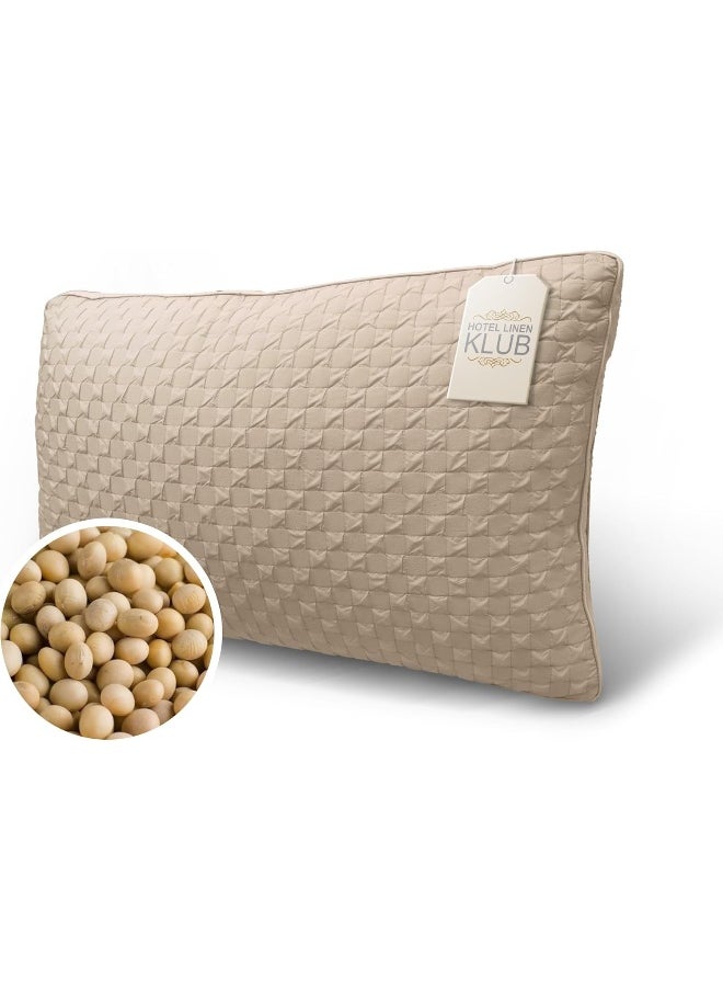 Hotel Linen Klub Soy Bean Pillow – Premium Quality Cooling Touch Bed Pillow