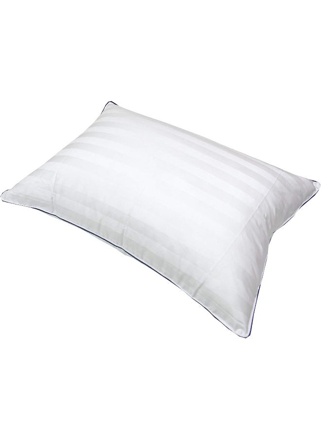 Hotel Linen Klub Cotton Sateen Pillow with Elegant Single Piping - 500 Thread Count Fabric Cover, Size: 50 x 75 cm Soft White for Ultimate Luxury, Comfort, and Support for a Restful Night's Sleep