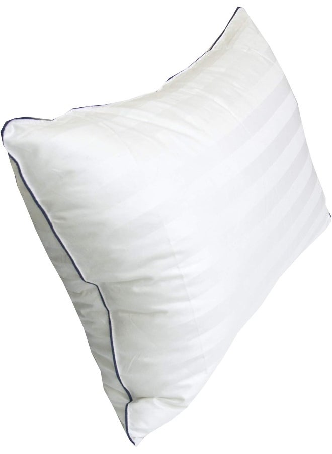 Hotel Linen Klub Cotton Sateen Pillow with Elegant Single Piping - 500 Thread Count Fabric Cover, Size: 50 x 75 cm Soft White for Ultimate Luxury, Comfort, and Support for a Restful Night's Sleep
