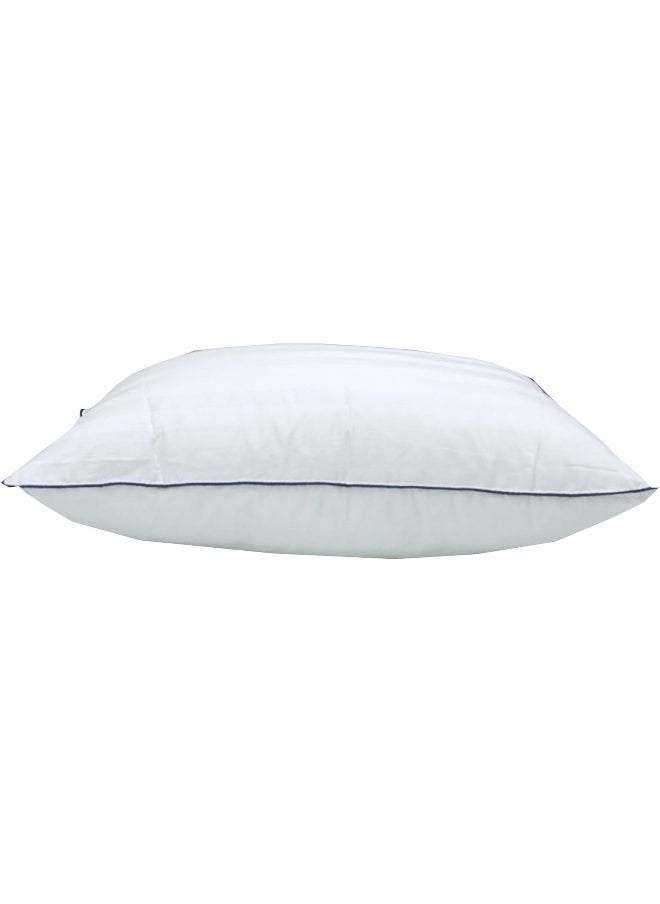Hotel Linen Klub Cotton Sateen Pillow with Elegant Single Piping - 500 Thread Count Fabric Cover, Size: 50 x 75 cm Soft White for Ultimate Luxury, Comfort, and Support for a Restful Night's Sleep
