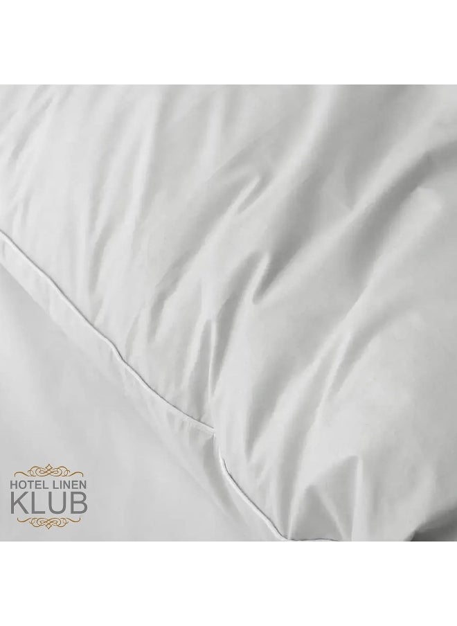 Hotel Linen Klub Duck Down Feather Pillow – 1000g Natural Duck Down Feather Fill for Optimal Comfort, Superior Support, and Breathability - Luxury Hotel Quality Bed Pillow, Size: 50 x 65 cm