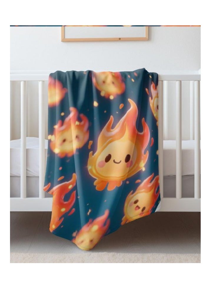 Children's or student cartoon flannel thin blanket (warm and comfortable, suitable for sleep, games) 100cm*150cm - 932