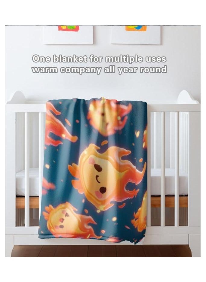 Children's or student cartoon flannel thin blanket (warm and comfortable, suitable for sleep, games) 100cm*150cm - 932