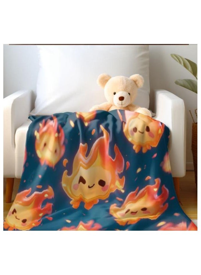 Children's or student cartoon flannel thin blanket (warm and comfortable, suitable for sleep, games) 100cm*150cm - 932