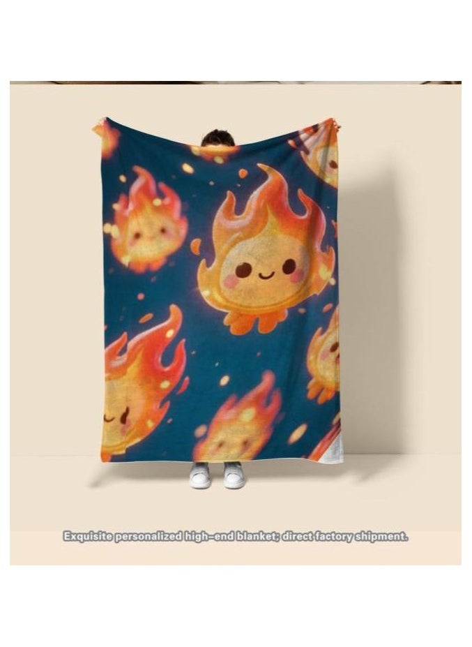 Children's or student cartoon flannel thin blanket (warm and comfortable, suitable for sleep, games) 100cm*150cm - 932