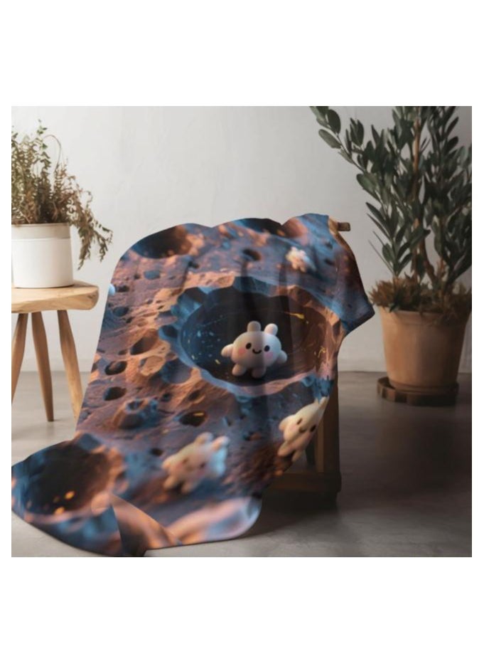 Children's or student cartoon flannel thin blanket (warm and comfortable, suitable for sleep, games) 100cm*150cm - 921