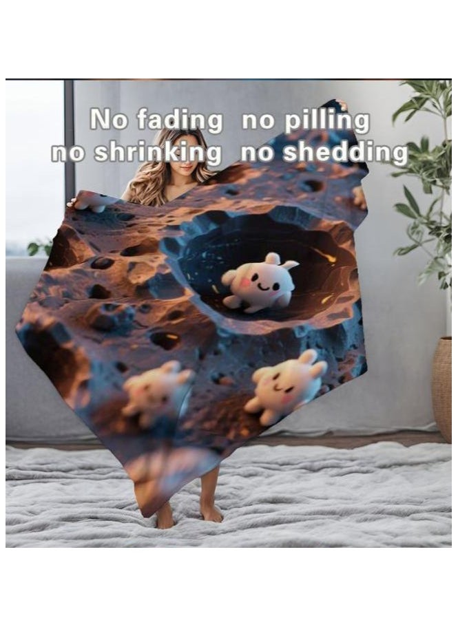 Children's or student cartoon flannel thin blanket (warm and comfortable, suitable for sleep, games) 100cm*150cm - 921