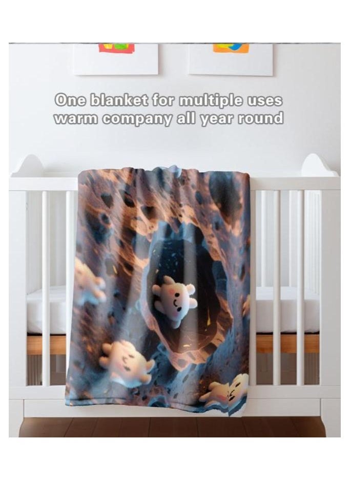 Children's or student cartoon flannel thin blanket (warm and comfortable, suitable for sleep, games) 100cm*150cm - 921