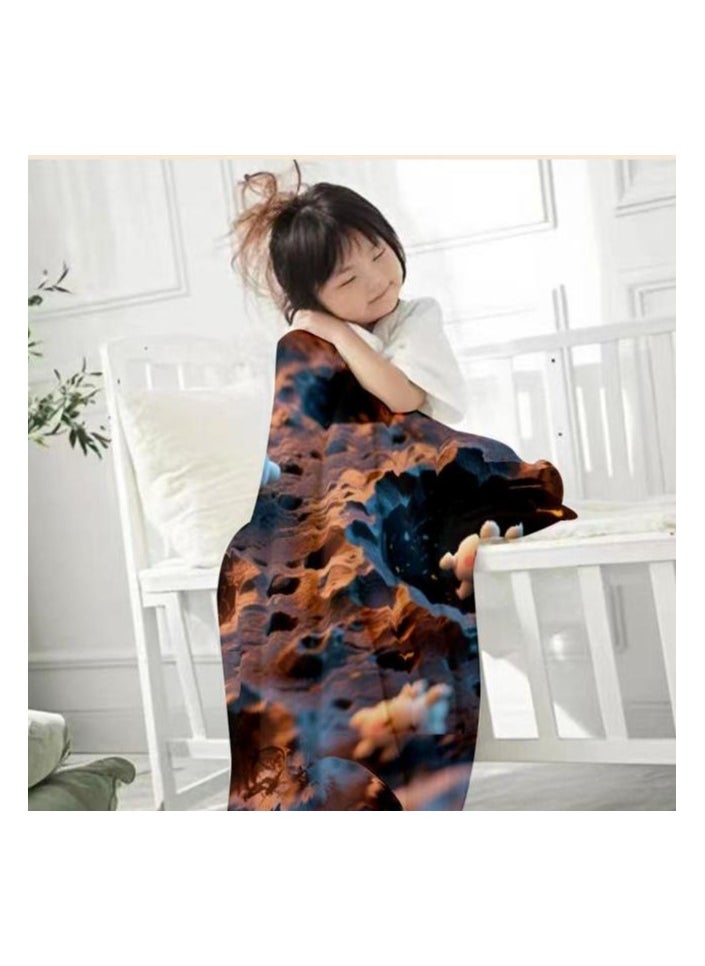 Children's or student cartoon flannel thin blanket (warm and comfortable, suitable for sleep, games) 100cm*150cm - 921