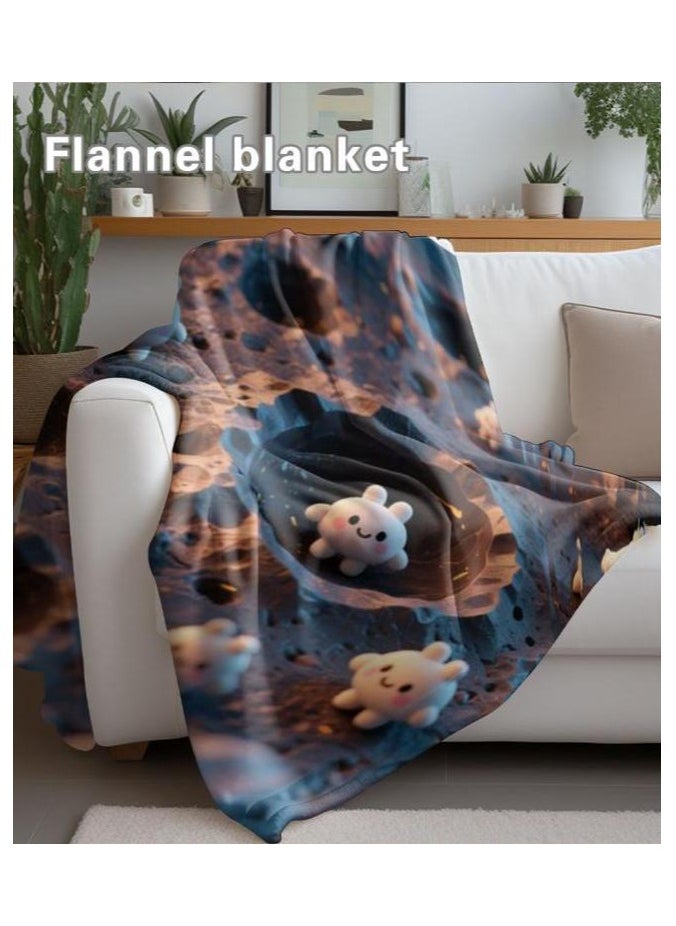 Children's or student cartoon flannel thin blanket (warm and comfortable, suitable for sleep, games) 100cm*150cm - 921
