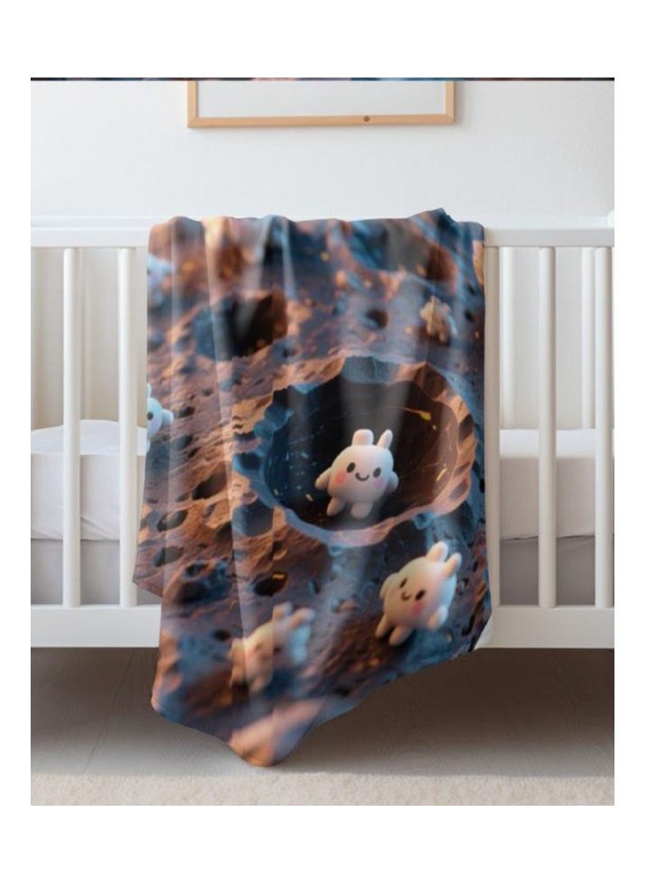 Children's or student cartoon flannel thin blanket (warm and comfortable, suitable for sleep, games) 100cm*150cm - 921