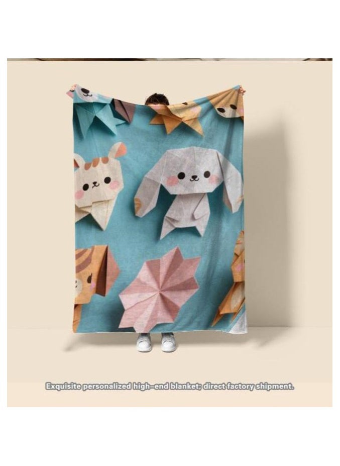 Flannel thin blanket (warm and comfortable, suitable for sleep, gaming, dust removal and sandproof) 150cm*200cm - 889