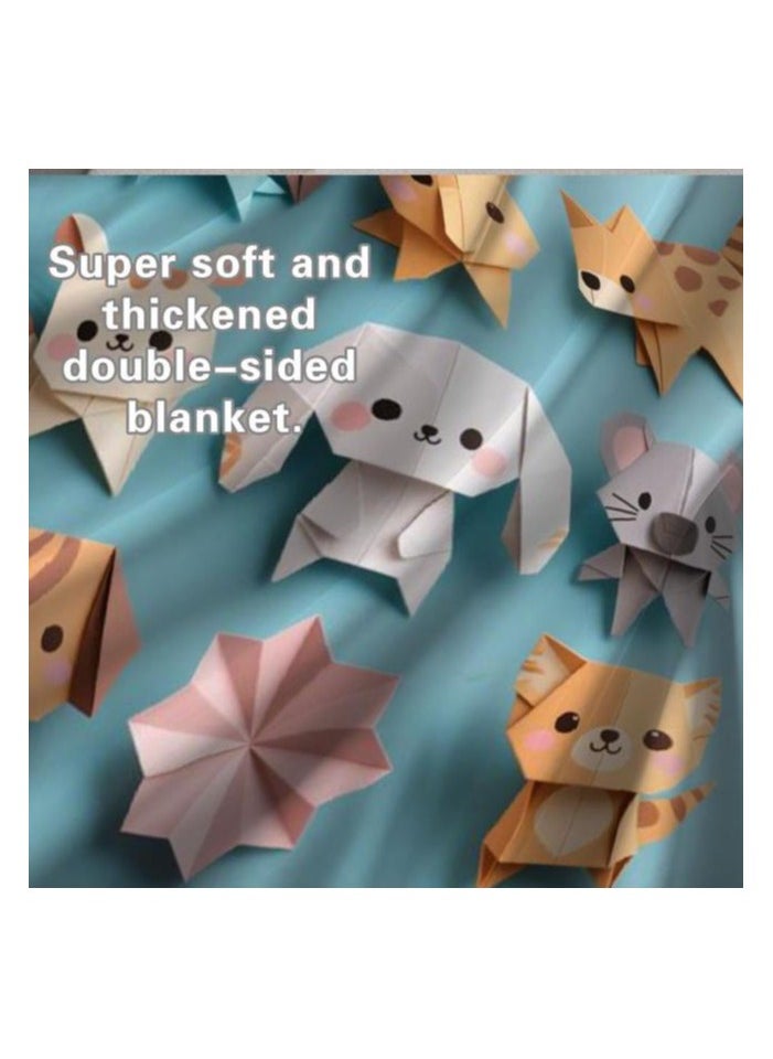 Flannel thin blanket (warm and comfortable, suitable for sleep, gaming, dust removal and sandproof) 150cm*200cm - 889