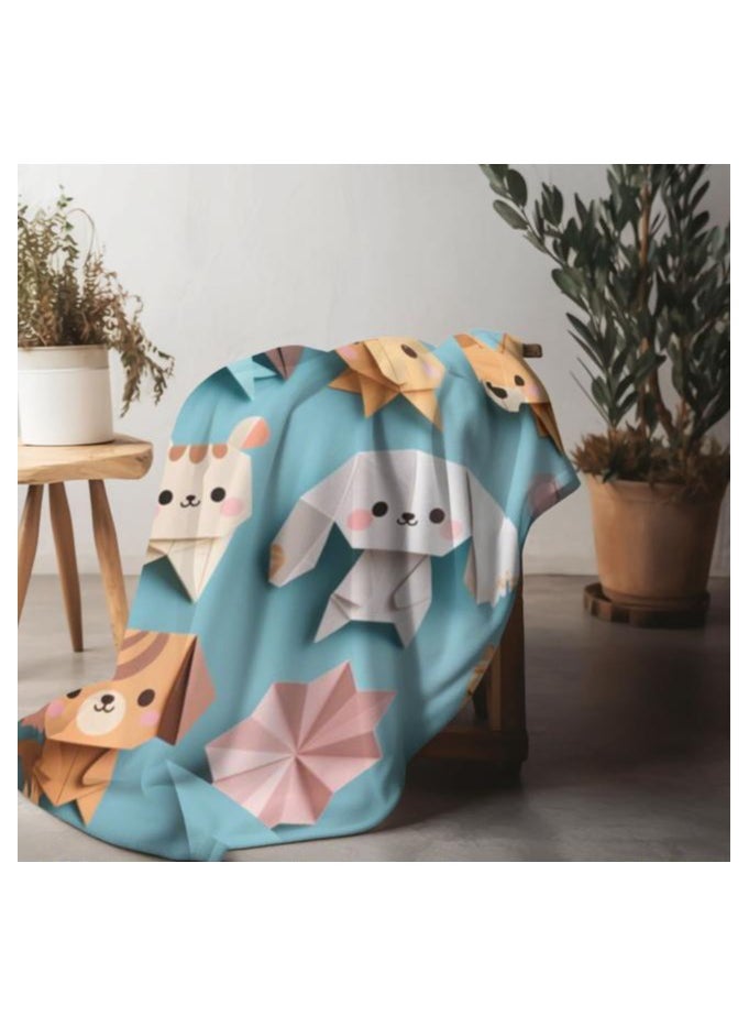 Flannel thin blanket (warm and comfortable, suitable for sleep, gaming, dust removal and sandproof) 150cm*200cm - 889