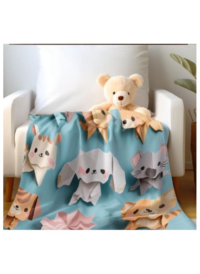 Flannel thin blanket (warm and comfortable, suitable for sleep, gaming, dust removal and sandproof) 150cm*200cm - 889
