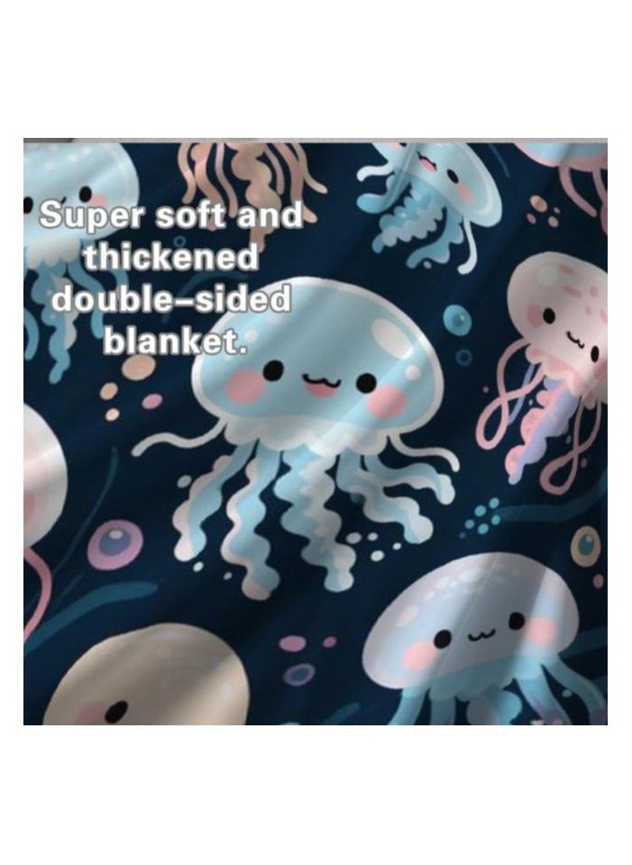 Flannel thin blanket (warm and comfortable, suitable for sleep, gaming, dust removal and sandproof) 150cm*200cm - 864