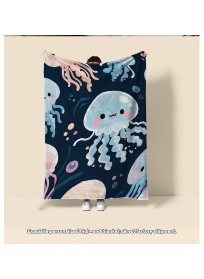 Flannel thin blanket (warm and comfortable, suitable for sleep, gaming, dust removal and sandproof) 150cm*200cm - 864