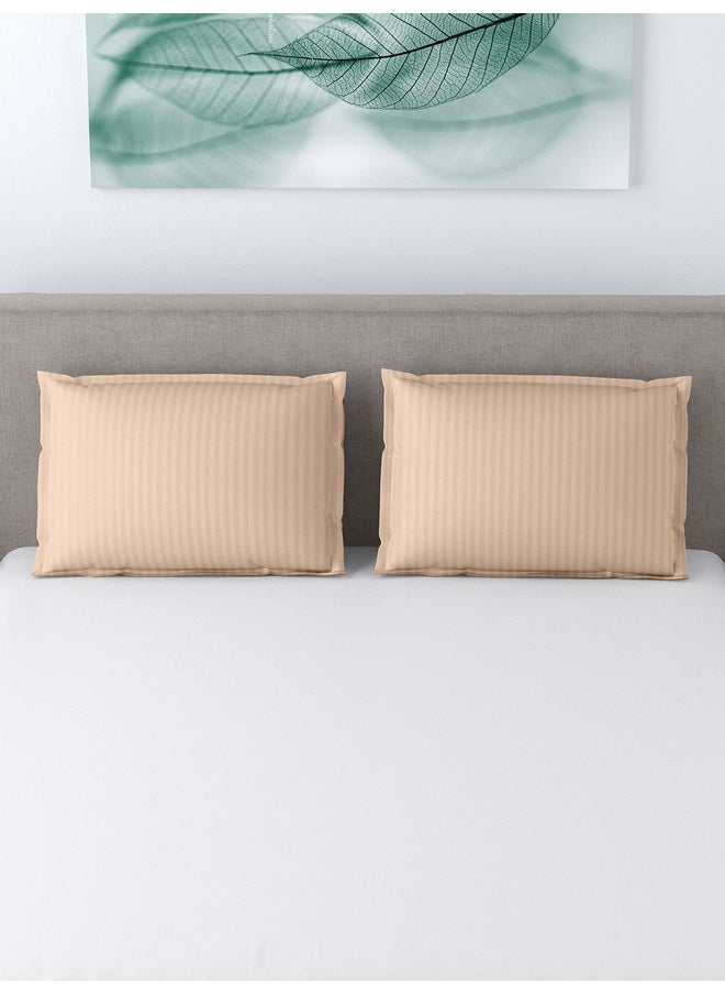 Linenwalas 100% Cotton Satin Stripes King Size Pillow Cover Set of 2, Pillow Covers with Envelope Closure, 2 Piece Pillowcase in King Size(20