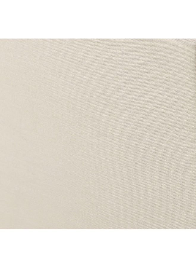 Hotel Linen Klub Double Fitted Sheet - 1 Piece, 100% Cotton, 250 Thread Count for Ultimate Softness and Comfort, Cool and Breathable Fabric, Size: 150 x 200 cm, Deep Pocket with Elastic Edges, Cream