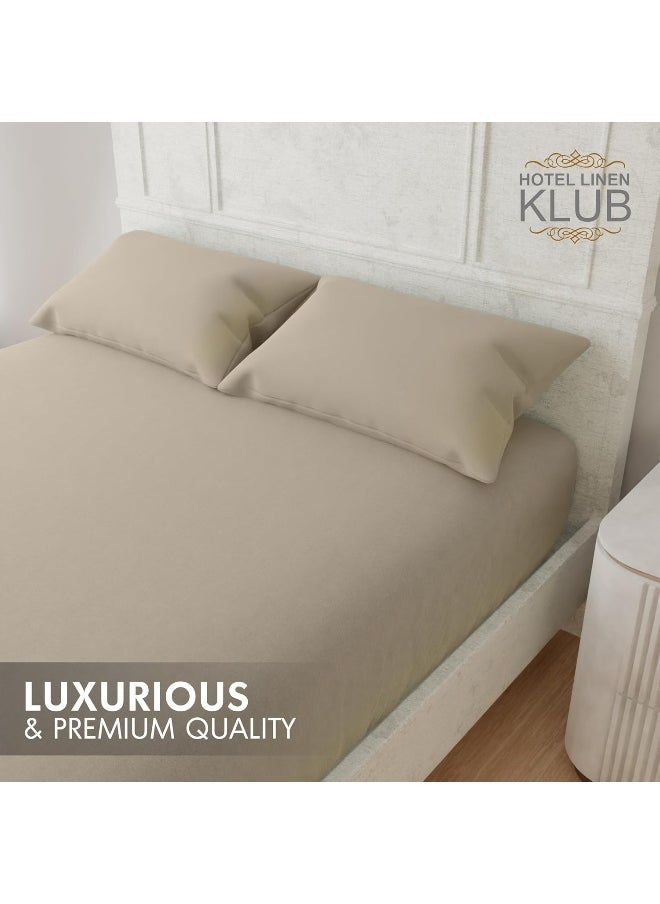 Hotel Linen Klub Luxury 100% Cotton 350TC Fitted Sheet Set