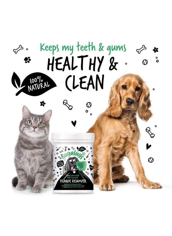 BUGALUGS Plaque Off Remover for Dog Teeth & Bad Breath 100% Natural | Plaque Off No Toothbrush or Dog Toothpaste | Remove Dog Bad Breath & Plaque Remover for Dogs & Cats (Dog 70g)