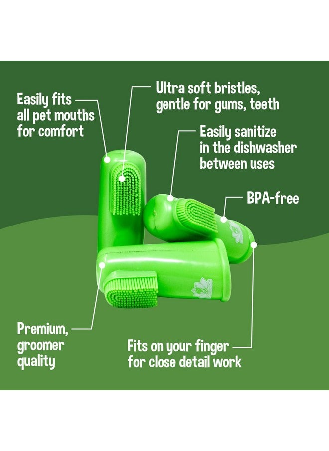 Bodhi Dog Finger Toothbrush for Dogs & Cats - Puppy Toothbrush with Soft Flexible Silicone Bristles, Gentle for Sensitive Gums, Promotes Healthy Teeth & Gums, Easy Teeth Cleaning Tool (100 Count)